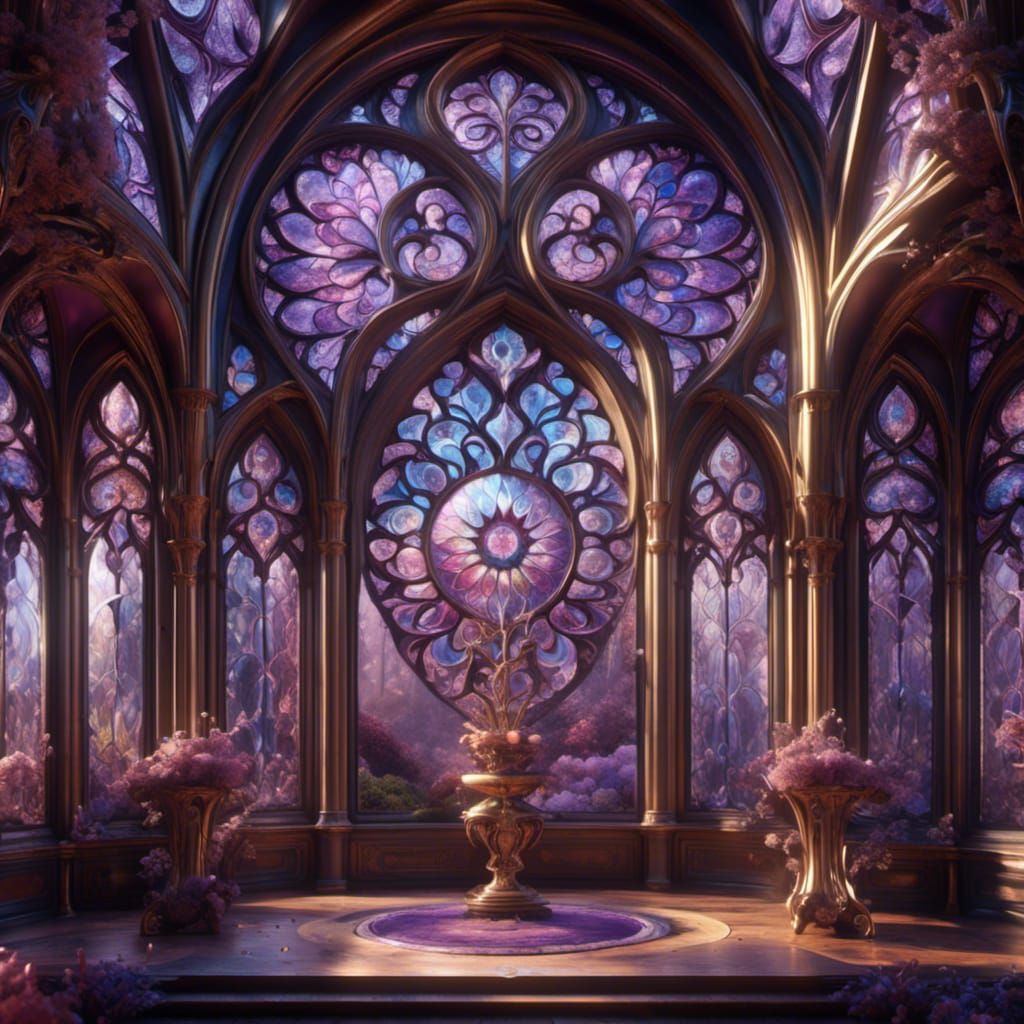 Iridescent Mandala of Love and Light: Fantasy Art