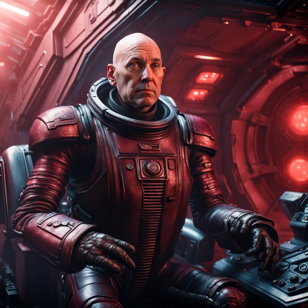 Kryten on Starbug: Detailed Matte Painting