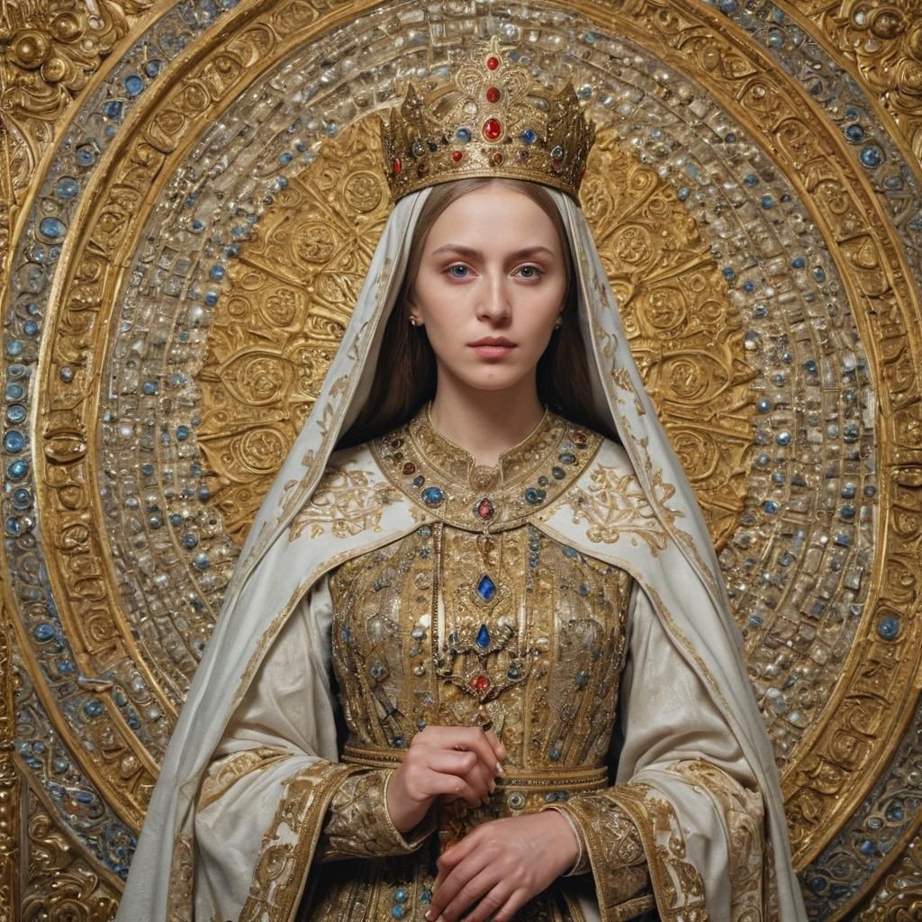 Hyperrealistic Portrait of Saint Olga of Kyiv