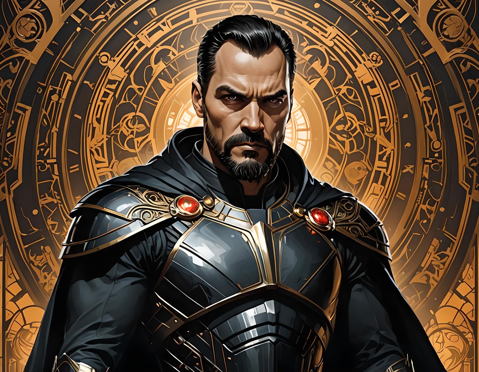General Zod in Dark Fantasy Comic Art Style