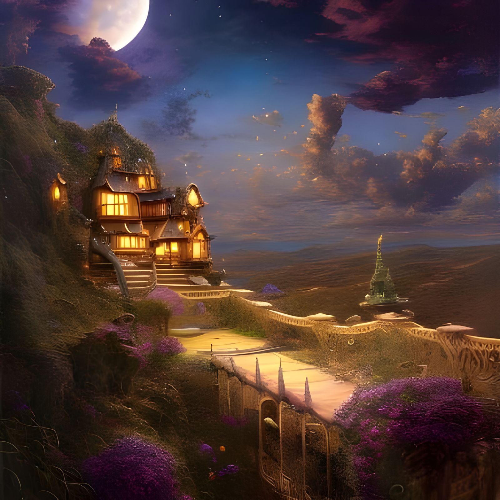 Steampunk Fantasy Landscape by Ferdinand Knab