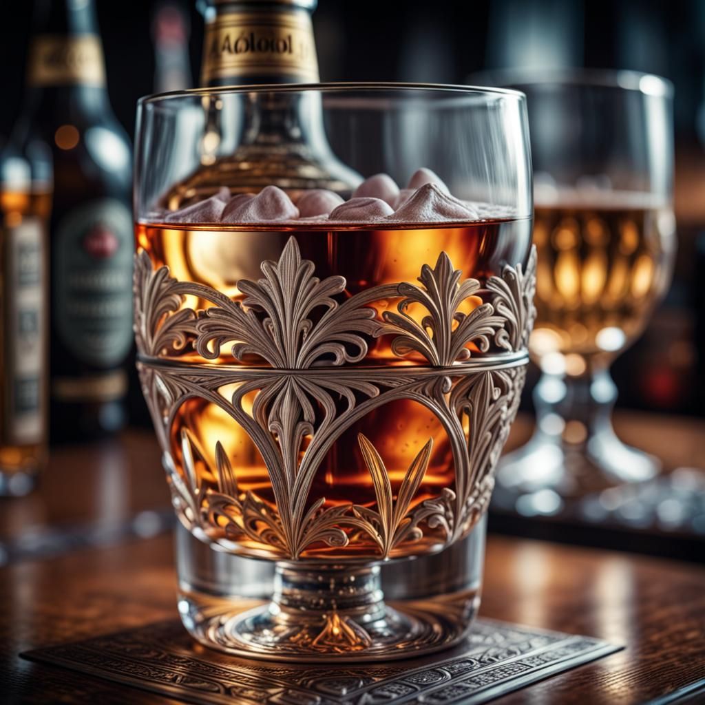 Hyperrealistic Alcohol Close-Up in High Definition