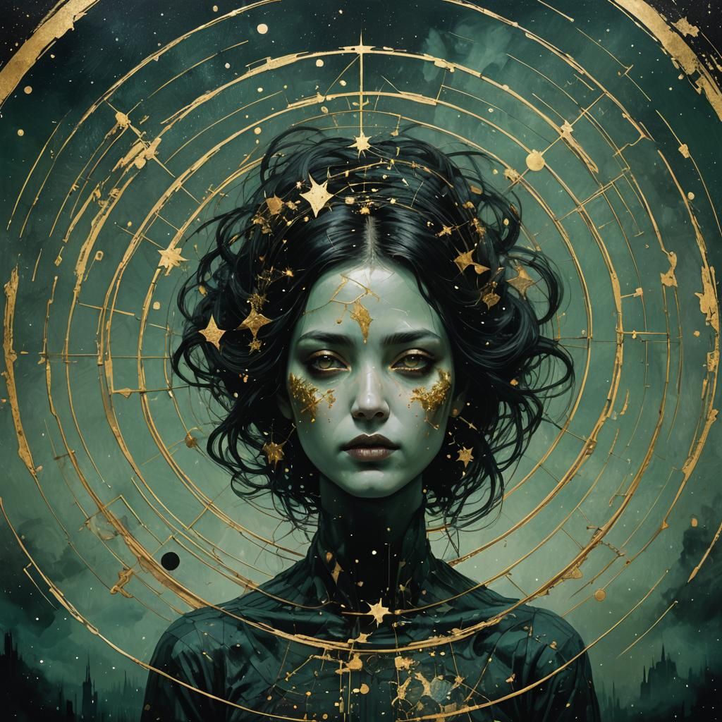 Face of Oblivion: Polaris Sky in Chiaroscuro Style