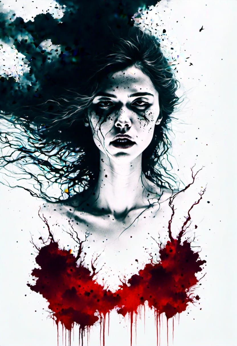 Cinematic Portrait of a Woman Blowing a Kiss