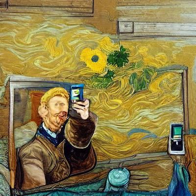 Van Gogh Style Self-Portrait Generated by AI