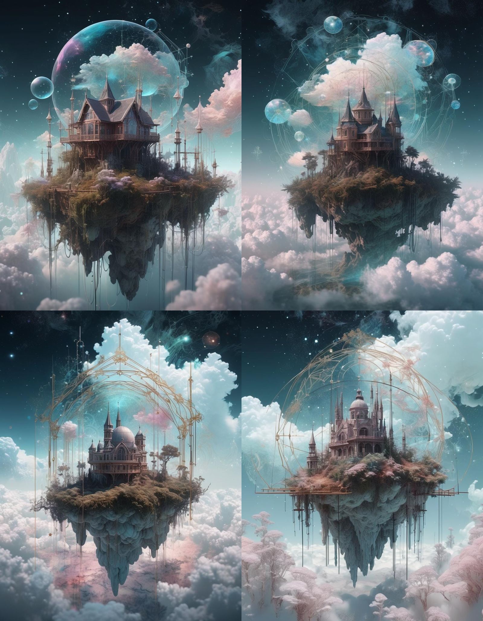 Floating Observatory Islands in Celestial Realm