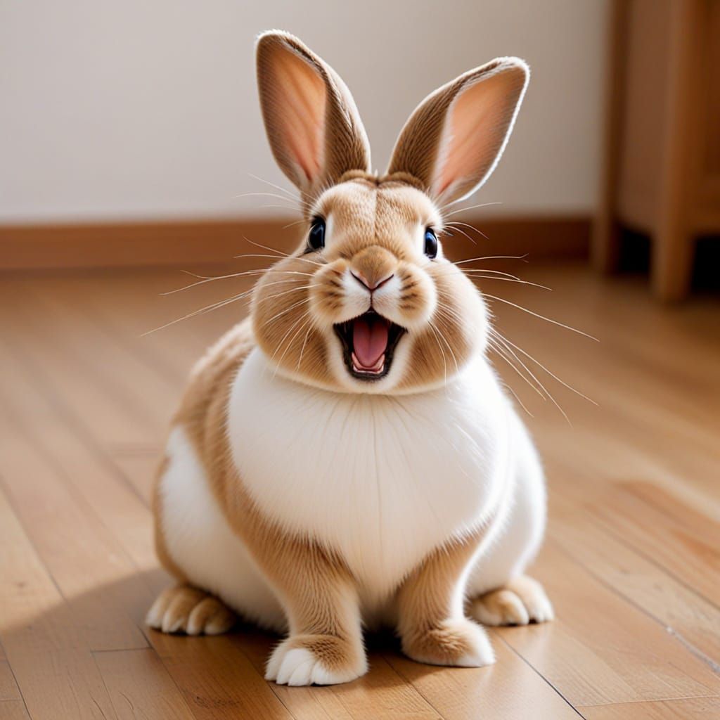 Bunny Rolling on Floor Laughing Maniacally