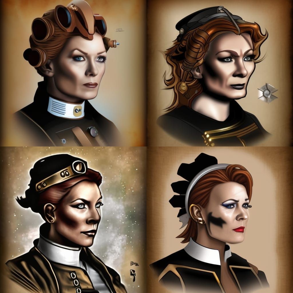 Steampunk Star Trek Dr Crusher Portrait