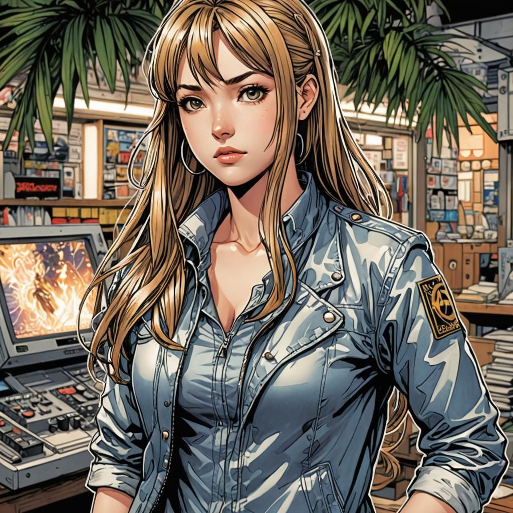 Manga Style Waifu Comic Book Art