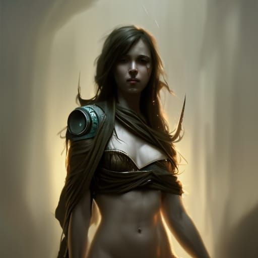 Captive Woman: Dark Fantasy Portrait in 8K