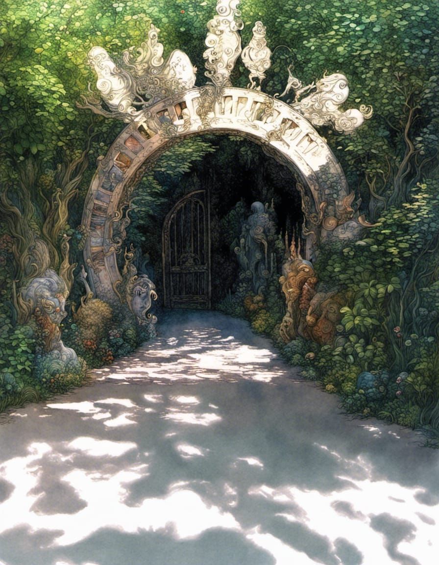 Intricate Portal to Another World: Surrealist Fantasy Art