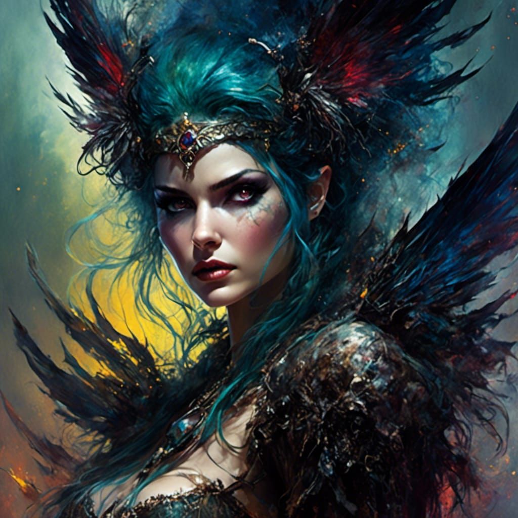 High Octane Morrigan Goddess Illustration