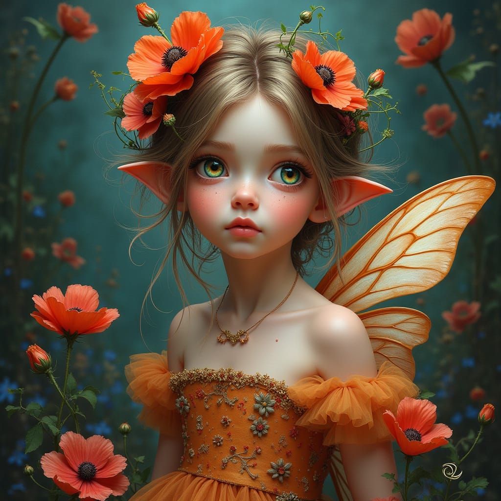 Enchanted Fairy Princess in Vibrant Rococo Fantasy