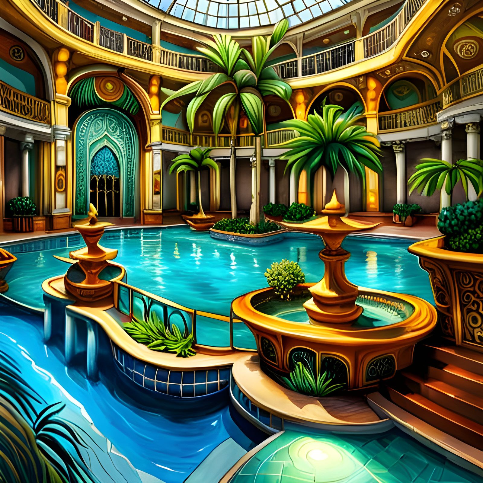 Luxurious Swimming Pool in Fantasycore Style