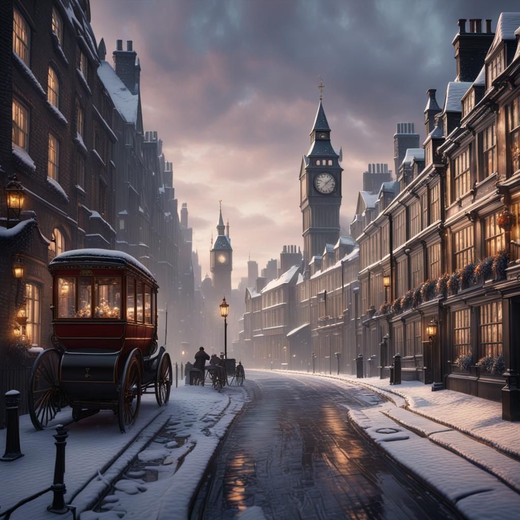 Ebeneezer Scrooge's London: Snowy Christmas Morning