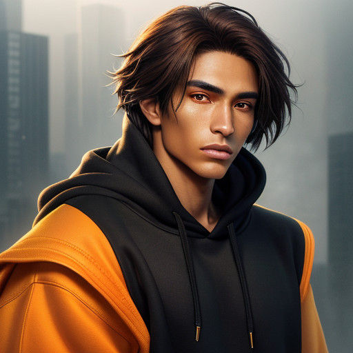 Elegant Young Hero Exudes Confident Charm and Inner Strength