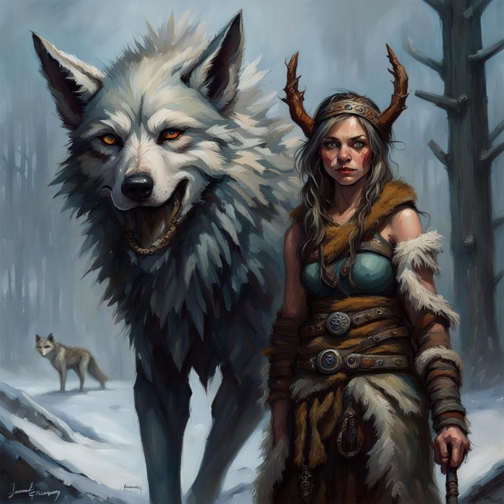 Halfling Elf Shaman in Post-Apocalyptic Winter