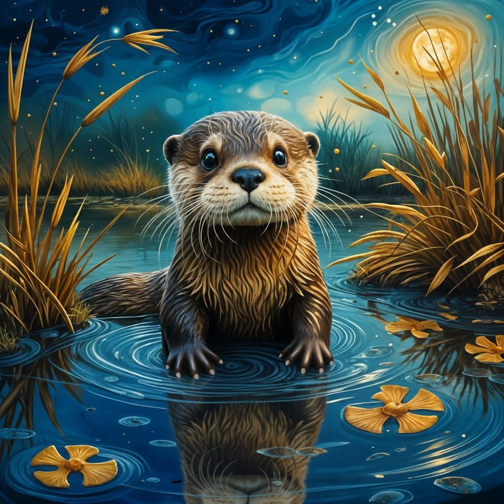 Adorable Chibi Otter by Starry Pond