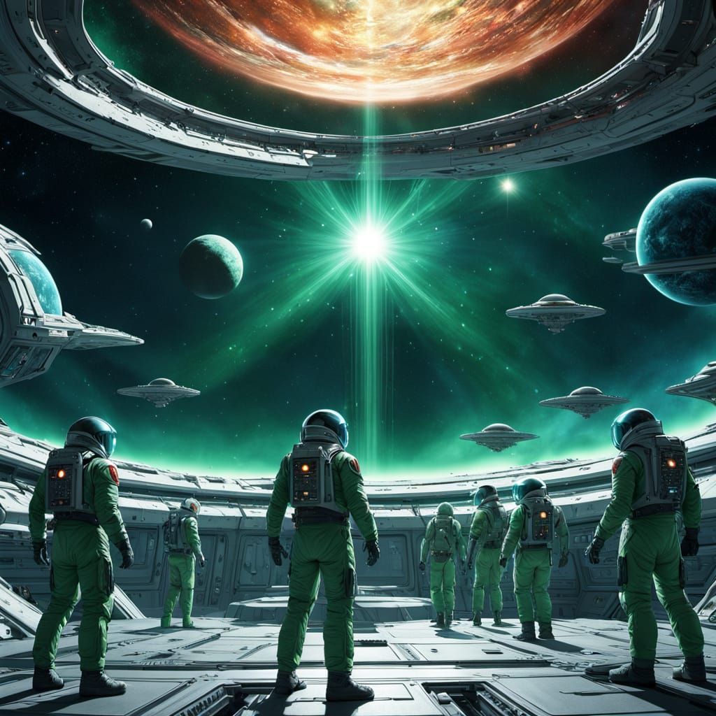 Astronauts Battle Martian Manhunter on Spacestation