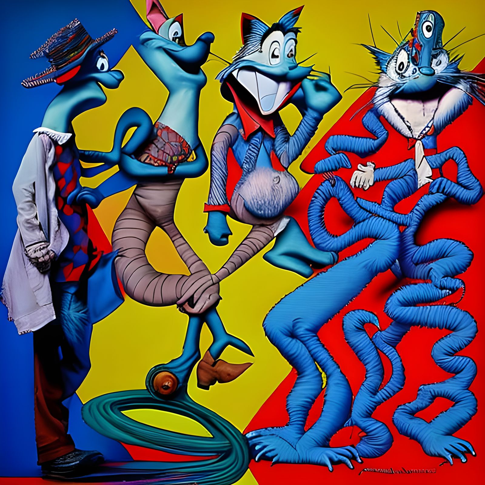 Abstract Art with Squiggly Characters