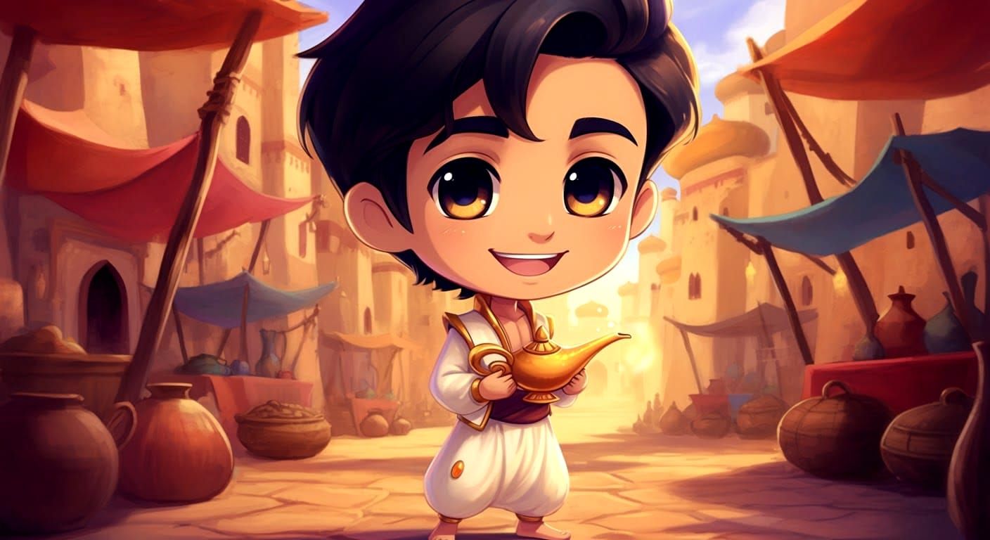 Aladdin Funko Pop in Anime Style