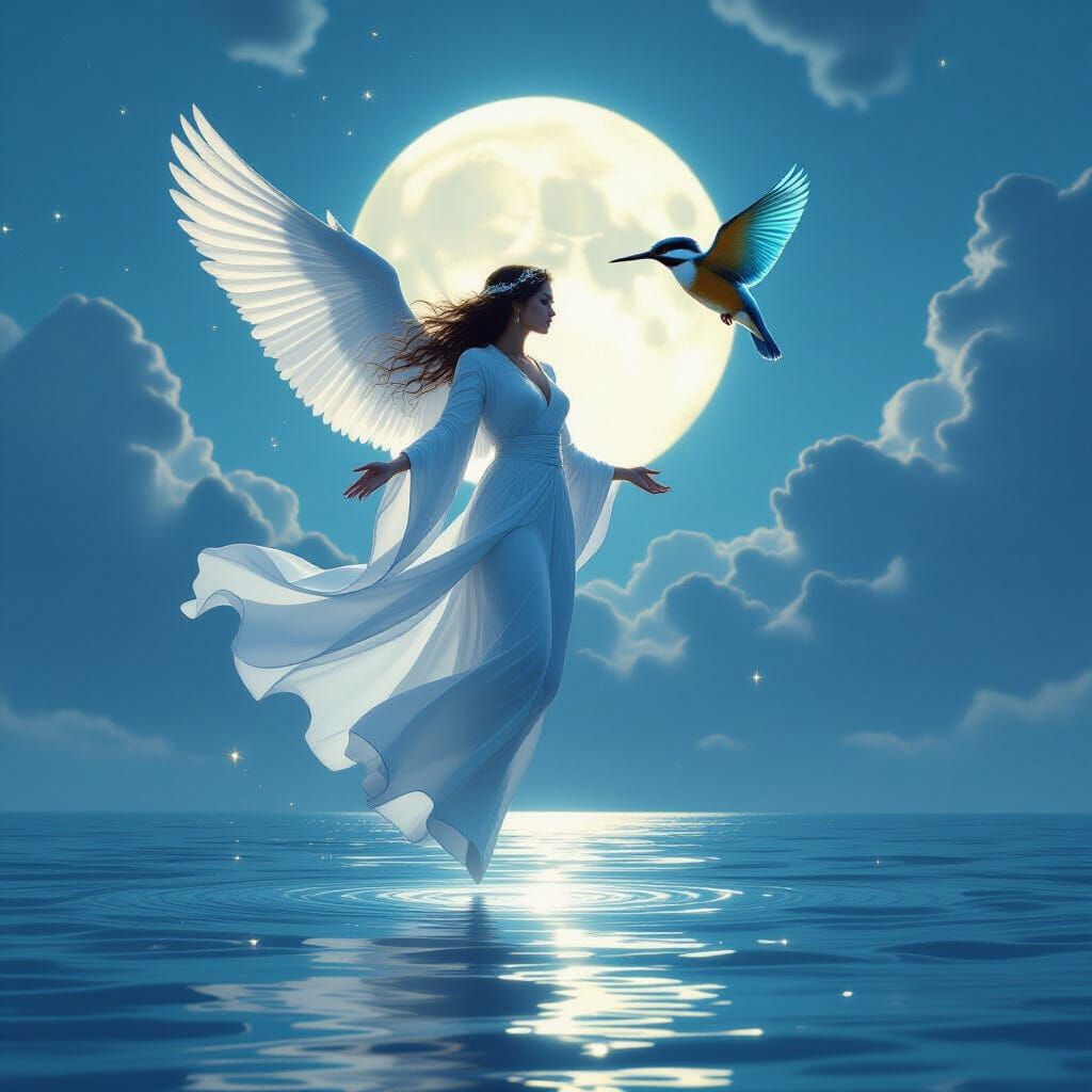 Mythic Alcyone Scene: Spirit and Kingfisher