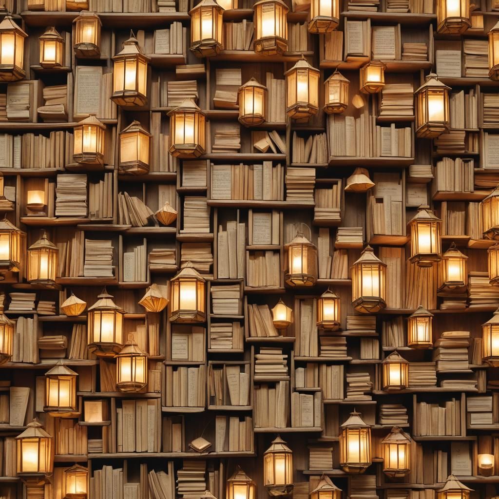 Enchanted Bookstore with Floating Books in Surreal Style