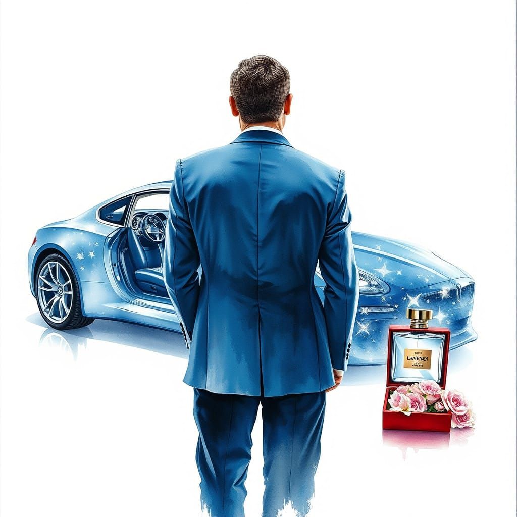 Luxury Gift Scene in Epic Impressionist Style