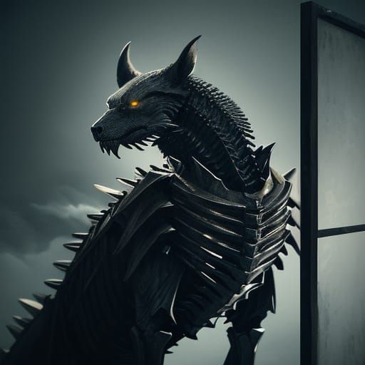 Epic Cinematic Feline Creature Emerges from Shadows