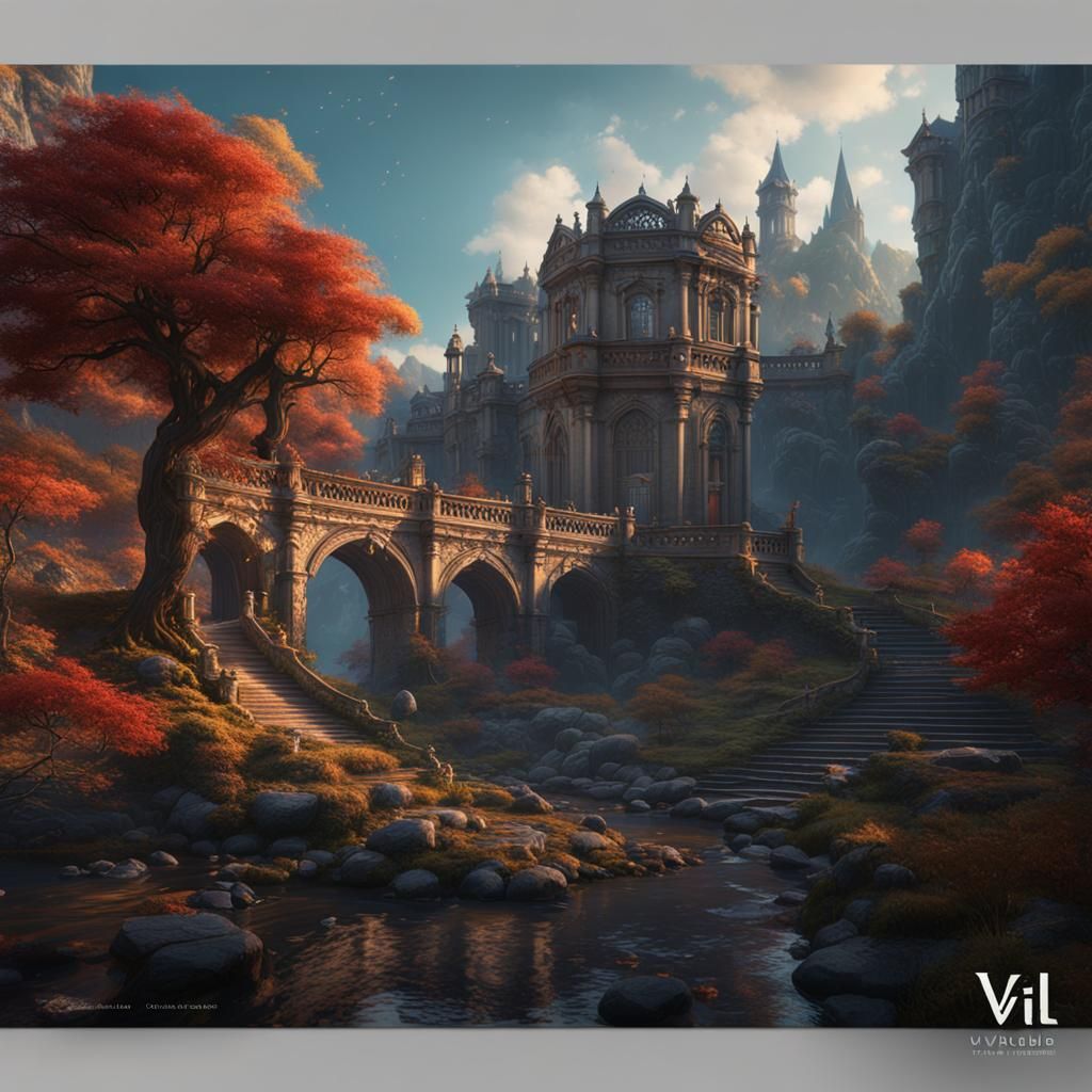 Fantastical Matte Painting of Vivaldi in Deep Color