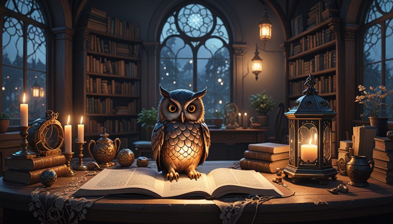 Mystical Anime Embroidery Hoop Scene in 3D