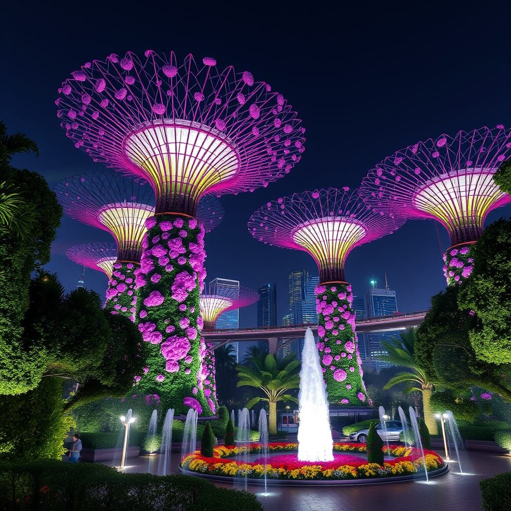 Surreal Urban Floral Megastructure in Bloom