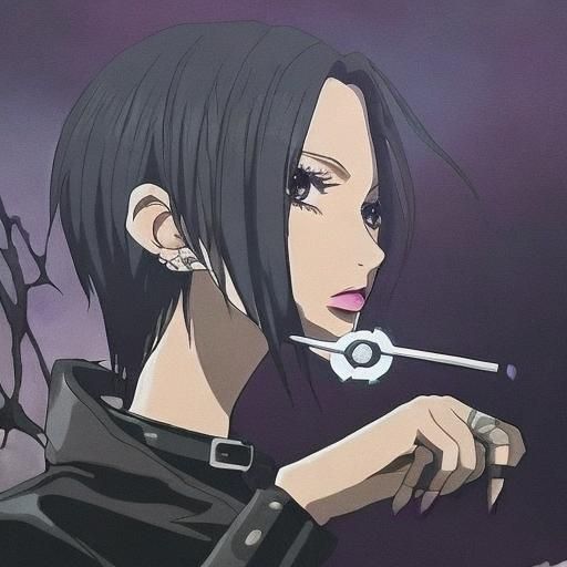 Dark Magical Anime Witch in Mystical Forest