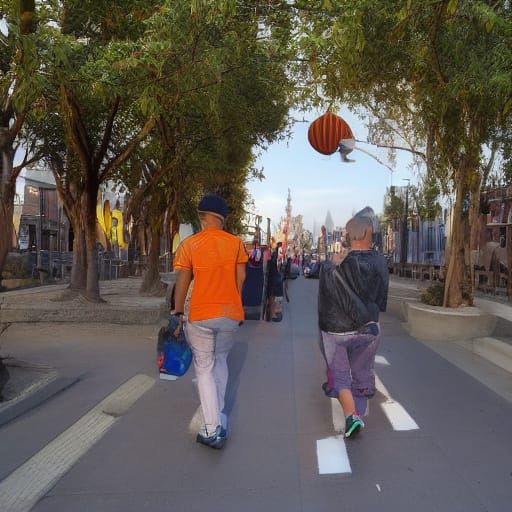 LGBTQ+ Couple Strolls Through Lisbon's Nighttime Streets