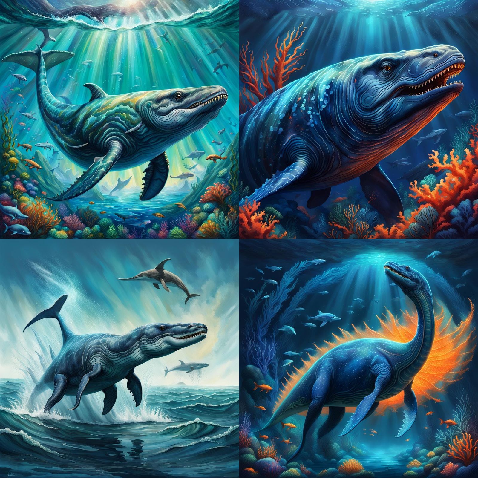 Fantastical Dino-Whale Hybrid Concept Art
