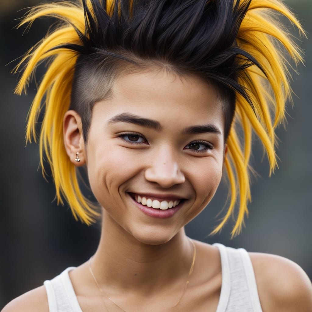 Vibrant Punk Hair Chaos