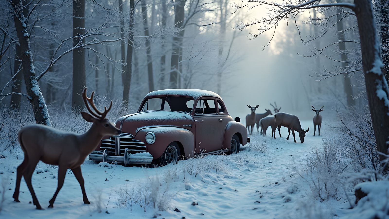 Winter Wonderland in Northern Wisconsin: Photorealistic Fore...