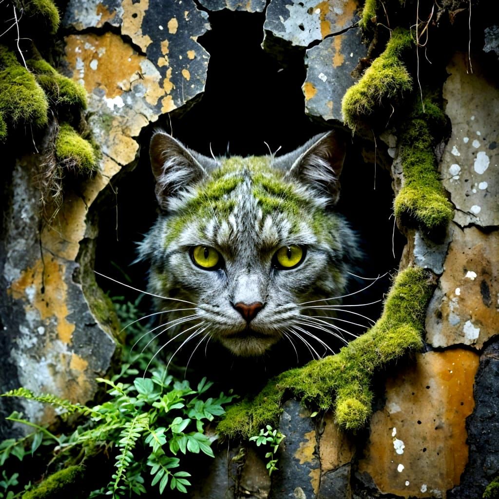 Fragmented Monster Portrait in Painterly Surrealism