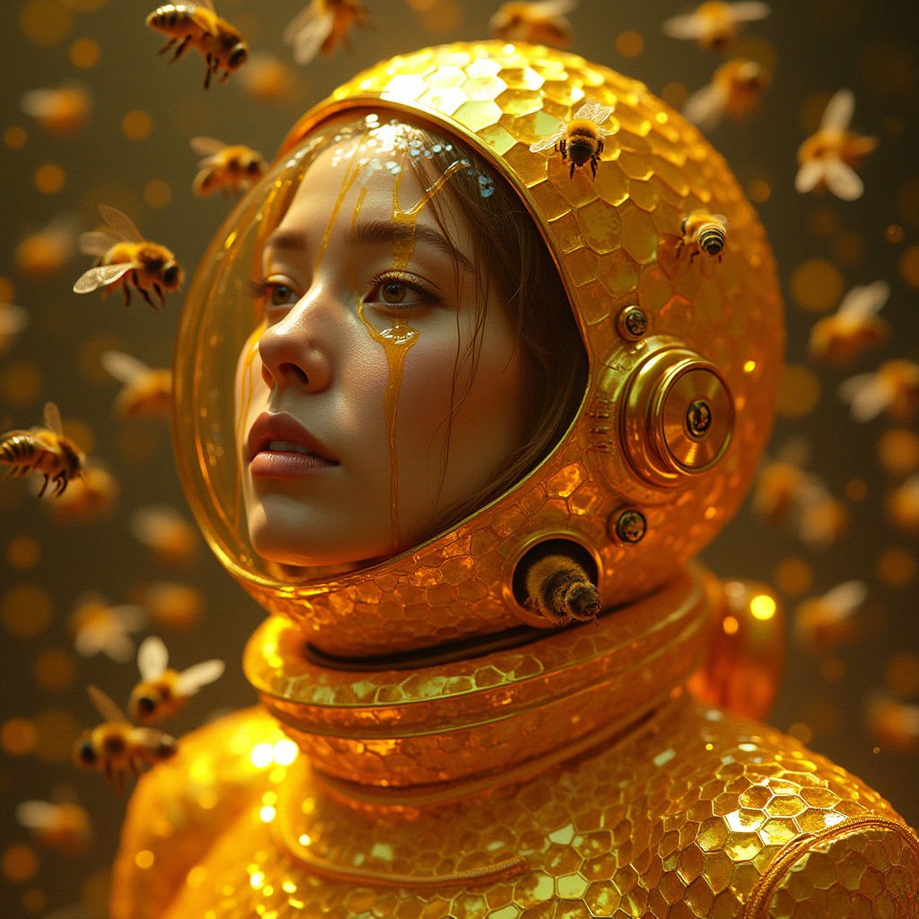 Astronaut in Honeycomb Dress with Bees, Film Noir