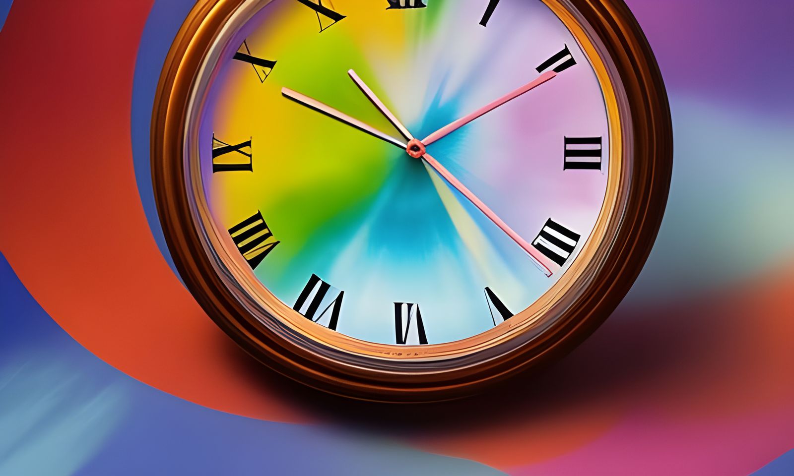 Time's Passage: A Colorful Finger Painting