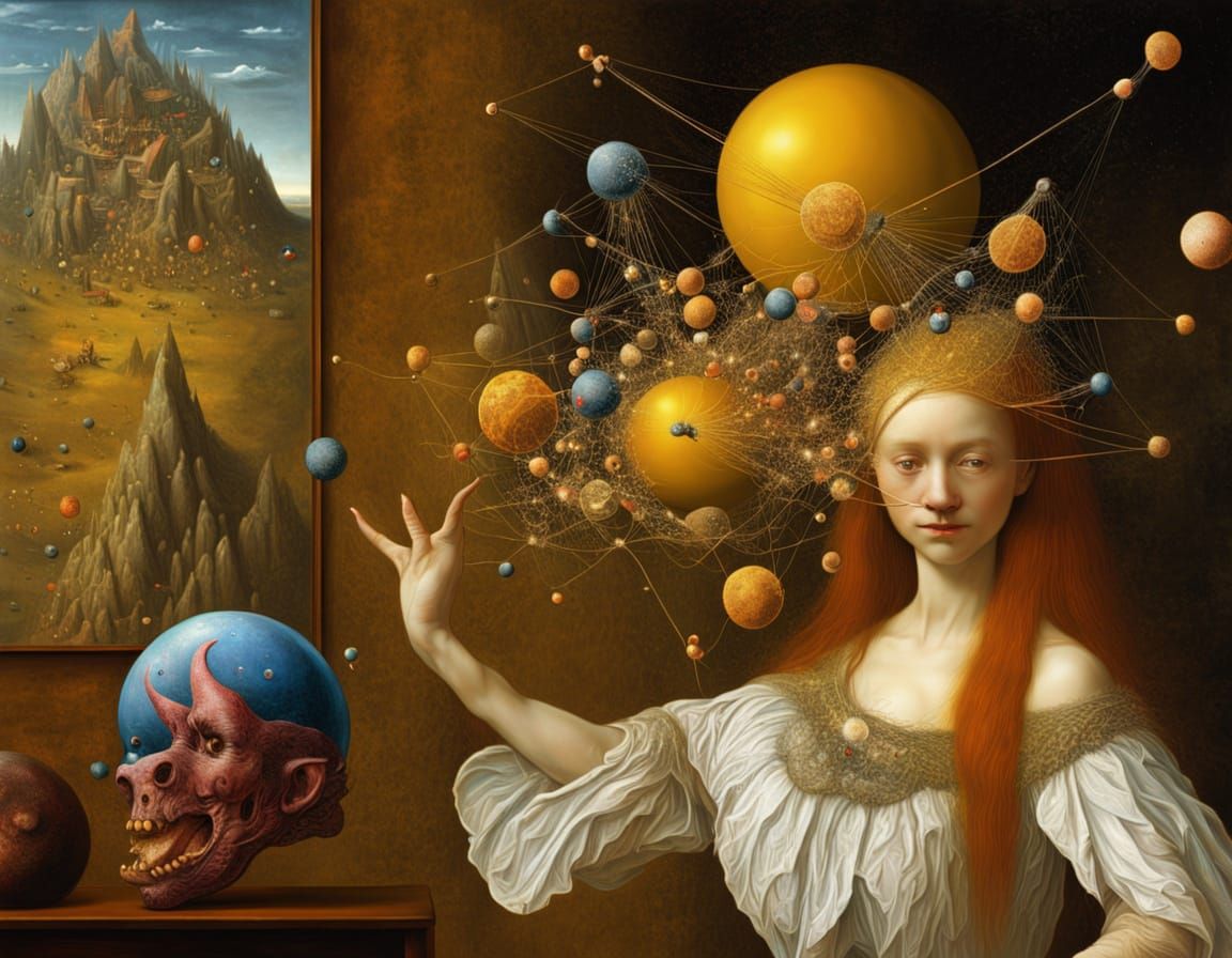 She is a rare mind: the constellation we see is visualized in her mind - she's sharing the visualization - It is a Hiera...