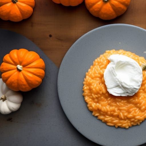 Risotto with Burrata in Autumnal Ambience