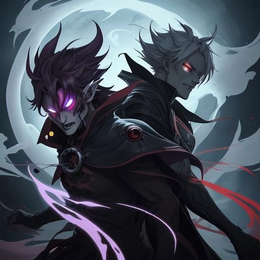 Gengar Unleashes Ghost Fire in Anime Style