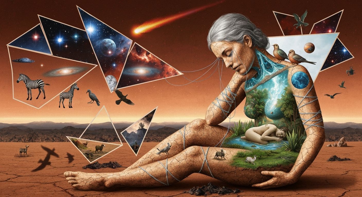 Woman's Earth Body Reveals Bioluminescent Oasis