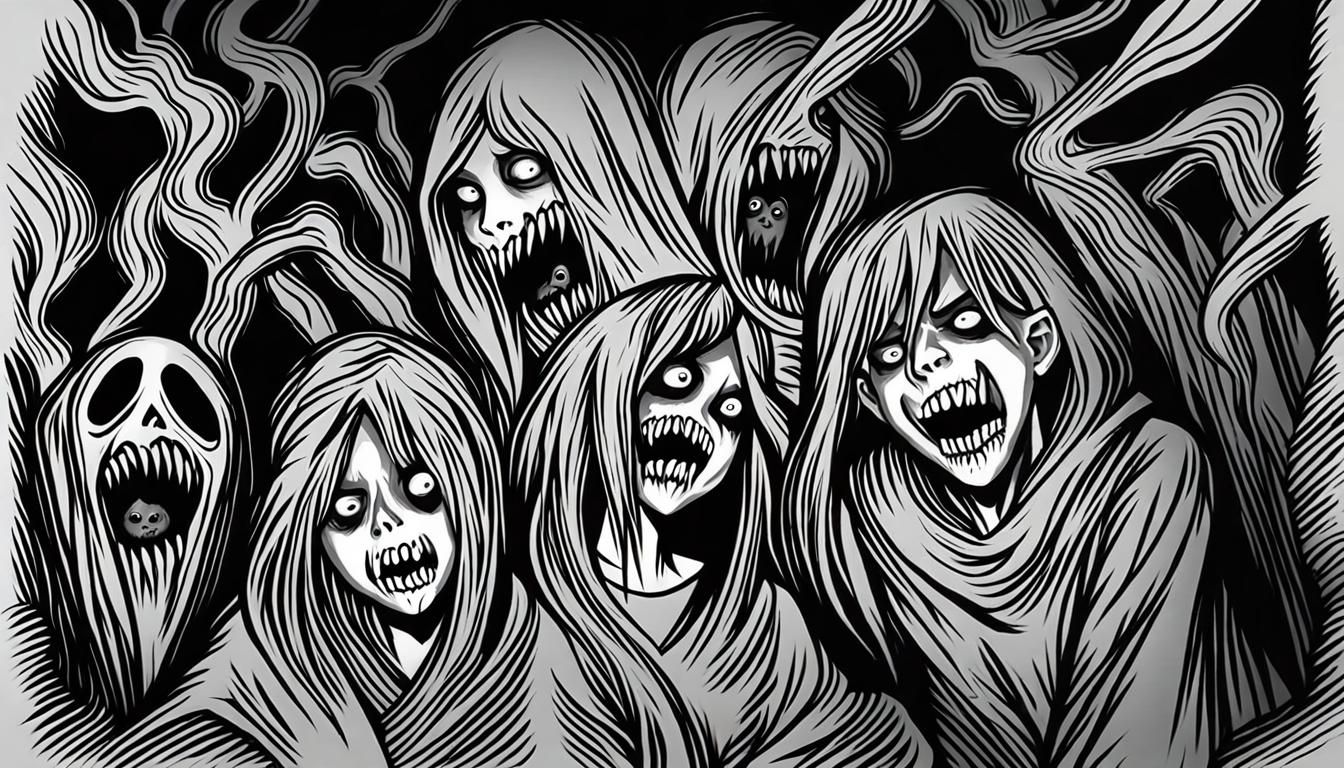 Sinister Creature Emerges from Mist: Charcoal Life Drawing