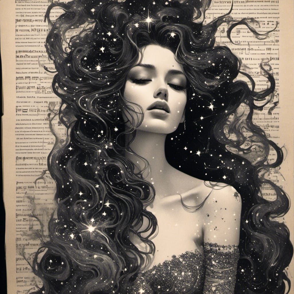 Cosmic Star Hair in Ethereal Fantasy Style