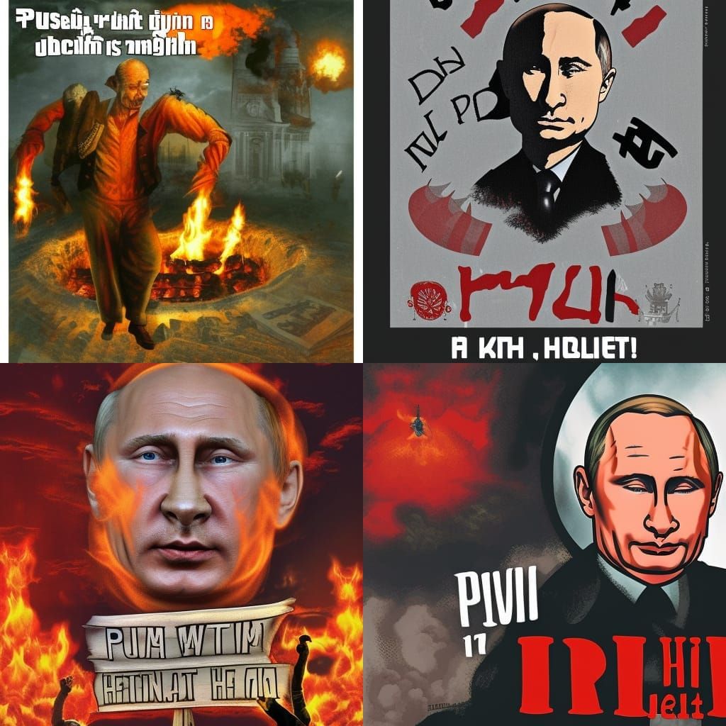 Putin in Hell: An AI Generated Image