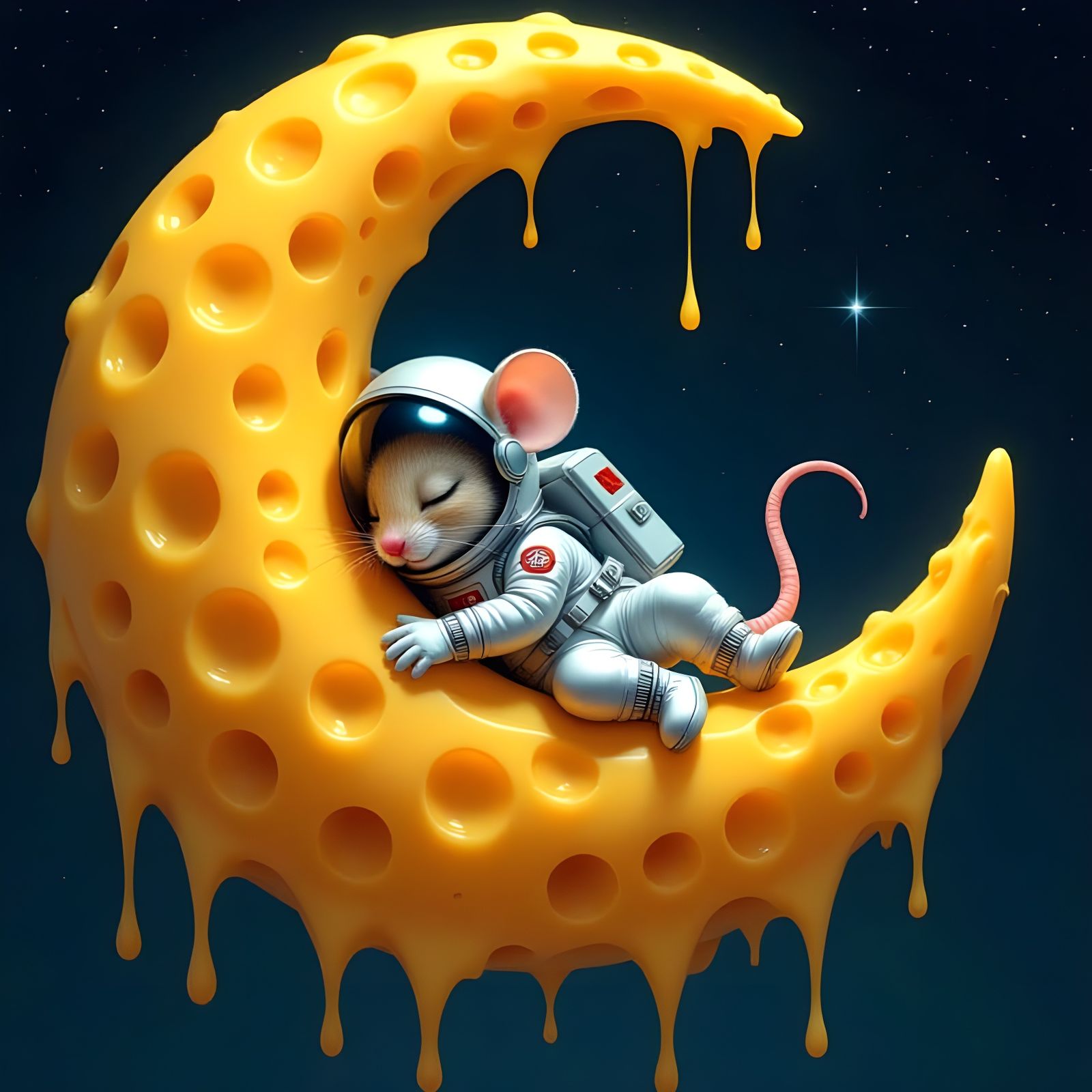 The Moon is made of Melting Cheese