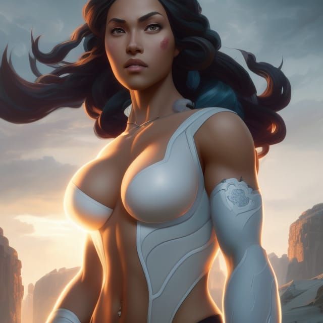 Voluptuous Avatar in Dark Fantasy Style