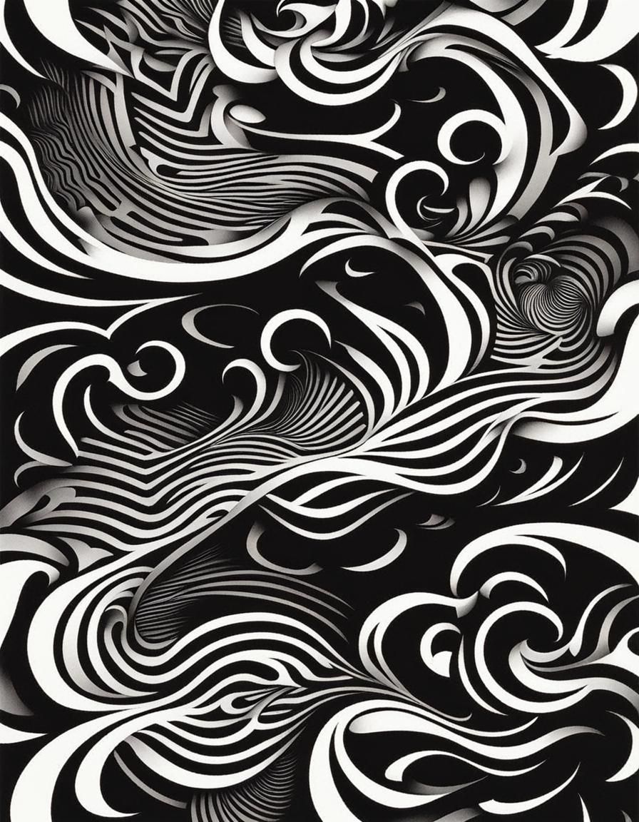 Binary Smoke Signals in MC Escher Style